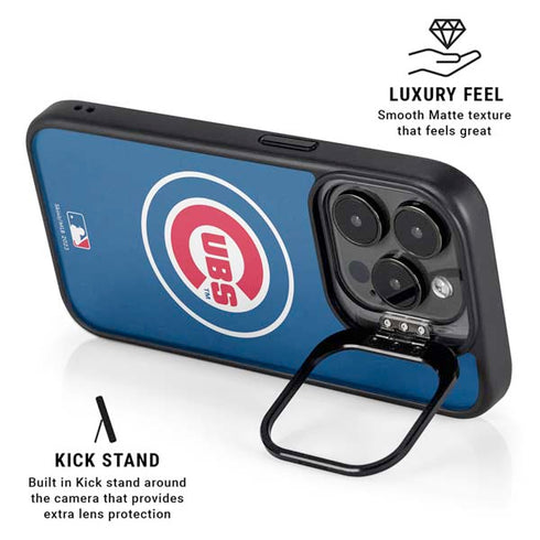 MLB Chicago Cubs - Solid Distressed iPhone 14 Pro Kickstand Case
